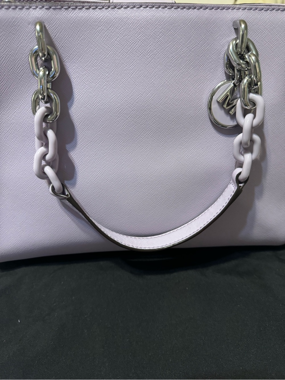 Michael Kors LT Quartz Medium Satchel Handbag with Chain Handle